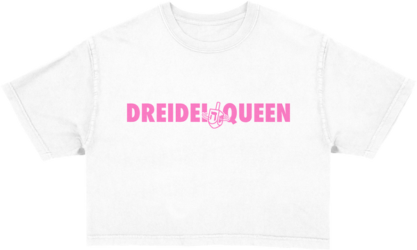 Dreidel Queen White Tee