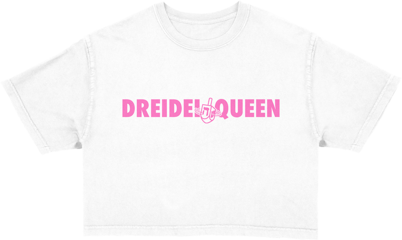 Dreidel Queen White Tee